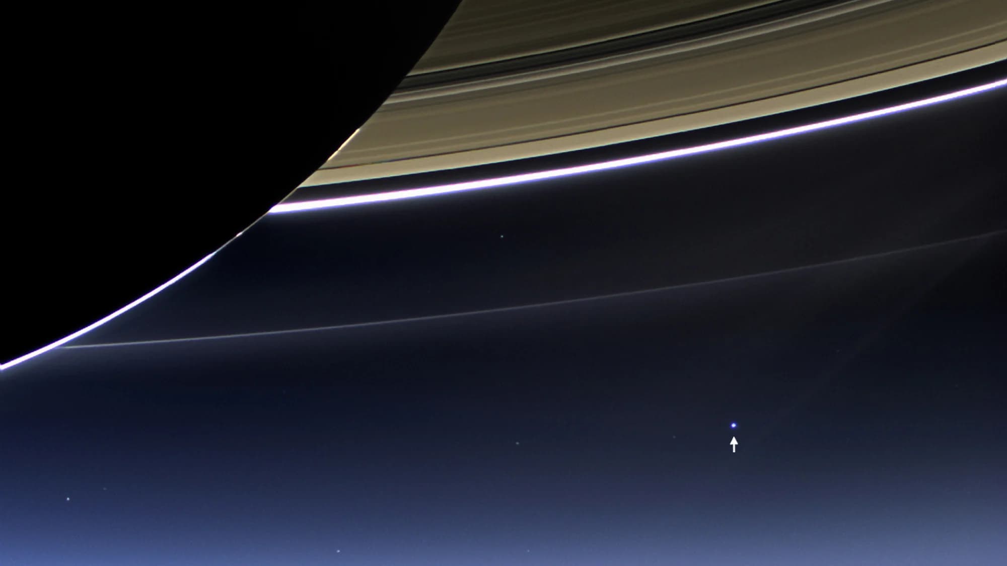 Earth as viewed from the Cassini spacecraft.